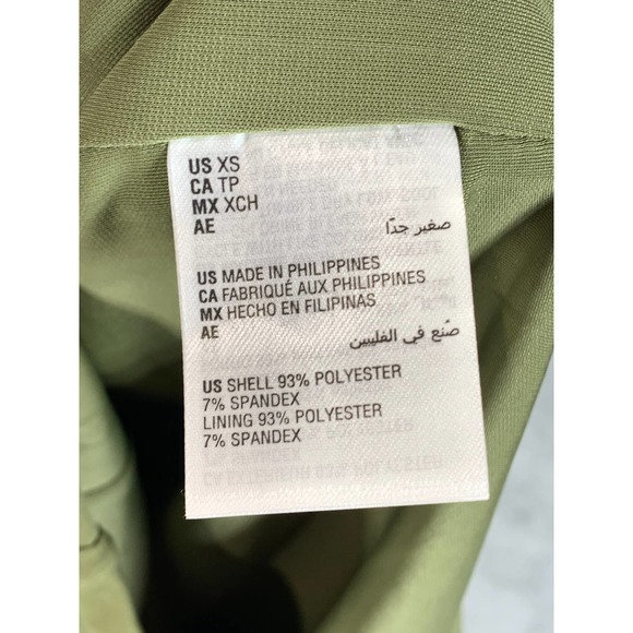 INC Women's Burnt Olive V-Neck Ruched Sleeveless Bodycon Midi Dress SZ XS - Picture 9 of 10